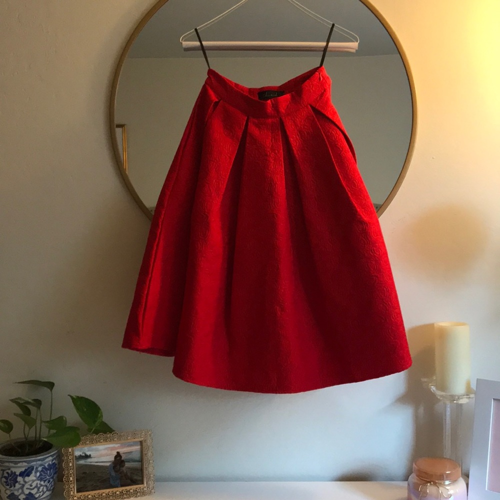 Chicwish red maxi skirt
